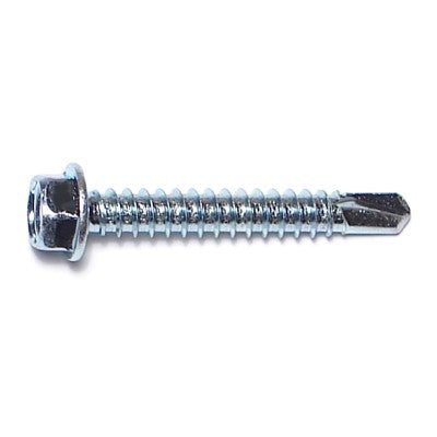 Monster Fastener Zinc Plated Steel Hex Washer Head Self-Drilling Screws